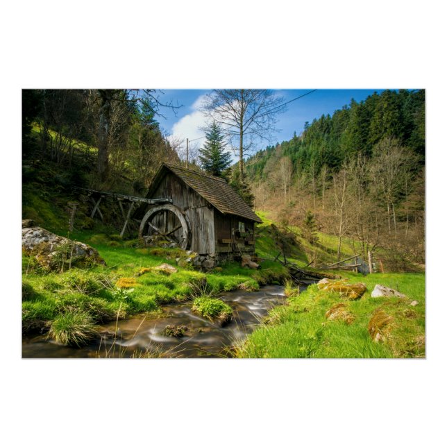 Poster Forêt-Noire Grist Mill Allemagne (Devant)