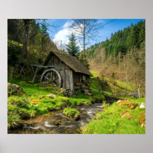 Poster Forêt-Noire Grist Mill Allemagne