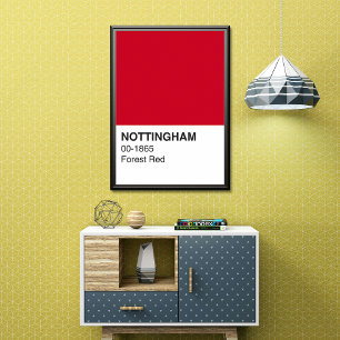 Poster Forêt rouge de Nottingham - Pleine largeur