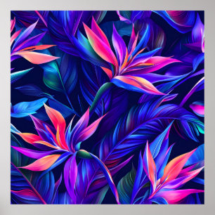 Poster Forêt tropicale de minuit