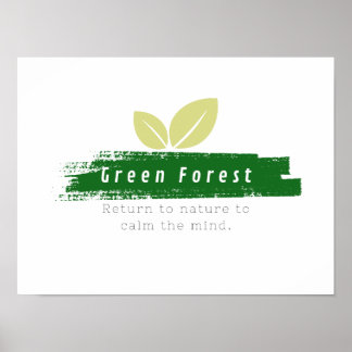 Poster forêt verte
