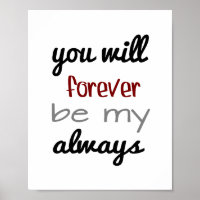 Forever Always (taille standard du cadre photo)