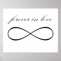 Forever in love infinity symbole d'impression affi