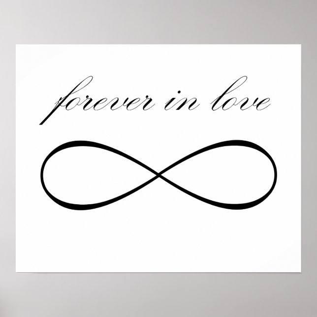 Poster Forever in love infinity symbole d'impression affi (Devant)