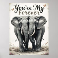 Forever Love Elephants Faune Art