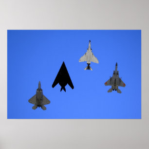 Poster Formation de Jet de chasseur de la Force aérienne