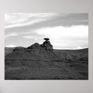 Poster Formation de Rock Casquette mexicain noir et blanc