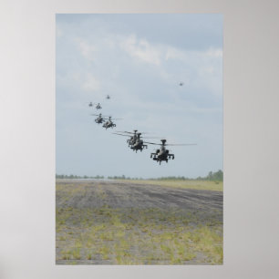 Poster Formation d'hélicoptères Apache AH-64D