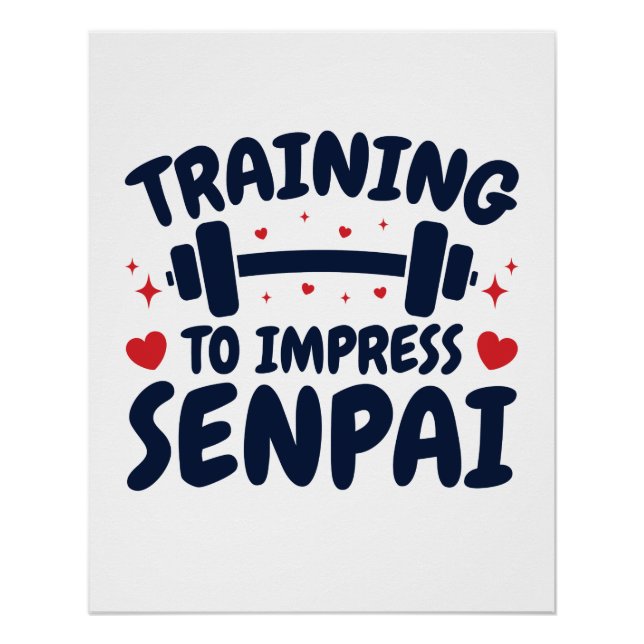 Poster Formation pour impressionner Senpai Anime entraîne (Devant)