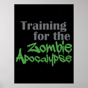 Poster Formation Pour L'Entraînement Drôle De Zombie Apoc