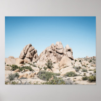 Poster Formation rocheuse du désert de Joshua Tree Califo