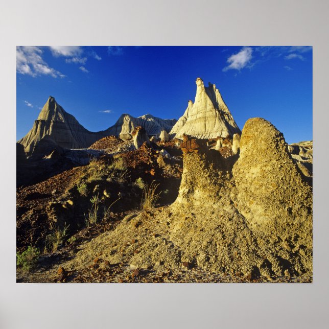 Poster Formations de Badlands dans le parc provincial Din (Devant)