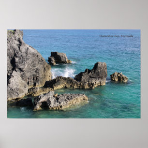 Poster Formations rocheuses de Horseshoe Bay, Bermudes