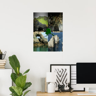 Poster Formations rocheuses et grottes en Alaska Collage