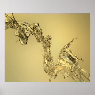 Poster Forme Abstraite formée par l'eau de répartition