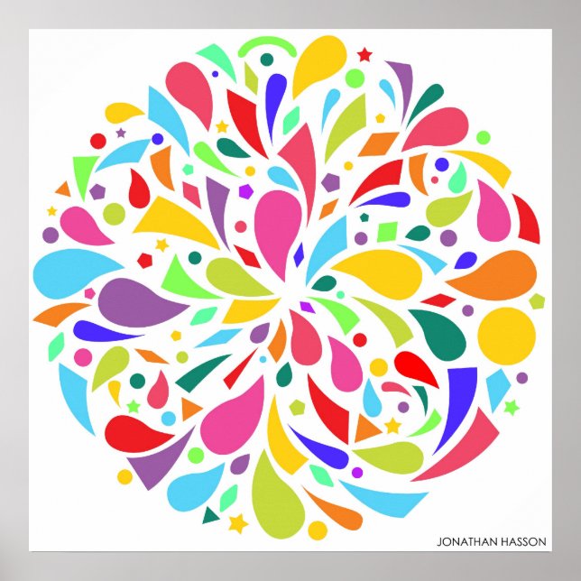Poster Forme colorée (Devant)
