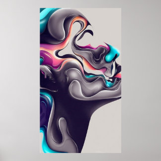 Poster Forme d'art classique abstrait