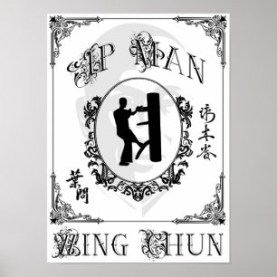 Poster Forme Dummy en bois - Ip Man Wing Chun