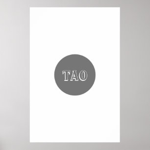 Poster Forme géométrique abstraite grise et blanche éléga
