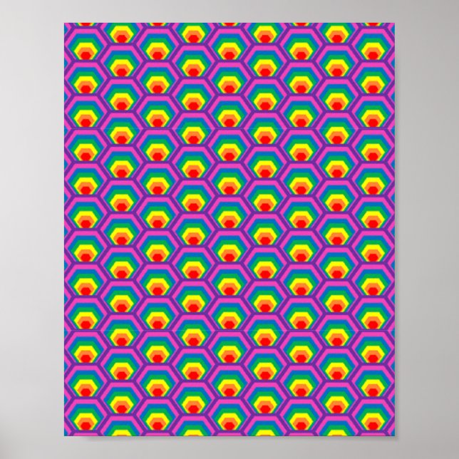 Poster Formes colorées Abstraites (Devant)