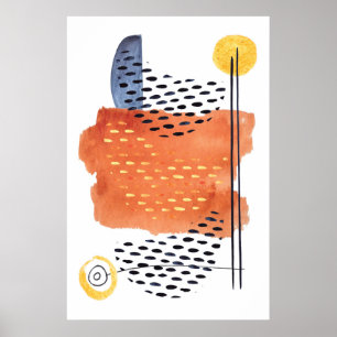 Poster Formes de conception géométrique Abstraites modern