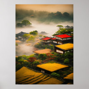 Poster "Formes éphémères : Foggy Japanese Abstraction"