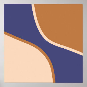 Poster Formes et arêtes de tourbillon minimalistes en bro