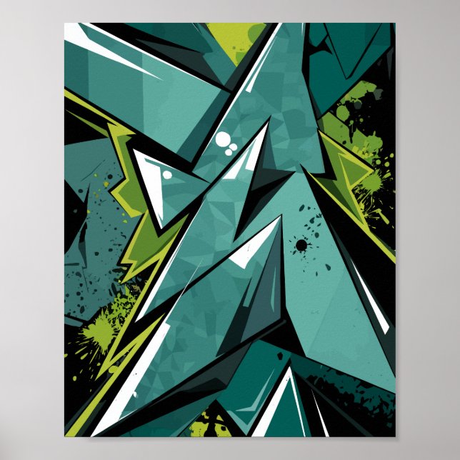 Poster Formes et pointes de graffiti (Devant)