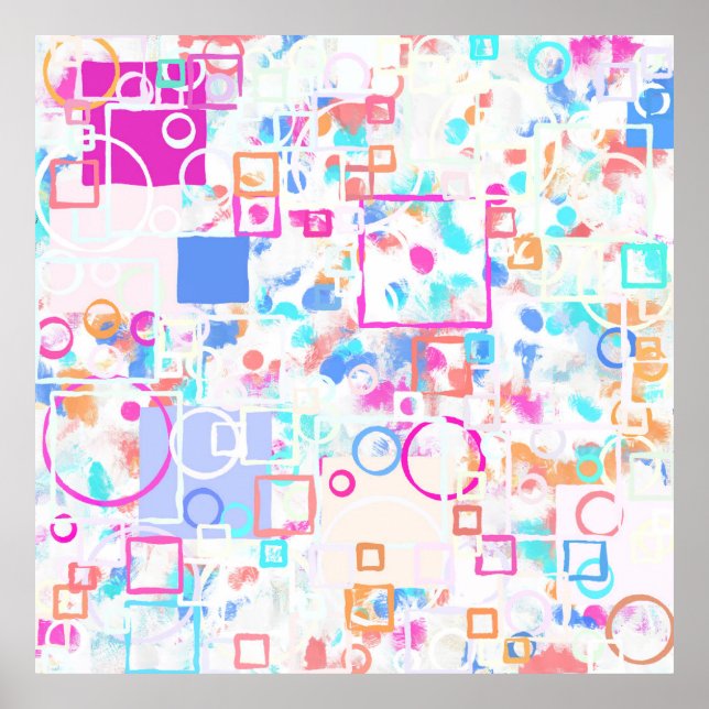 Poster Formes géométriques Abstraites (Devant)