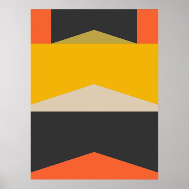 Poster Formes géométriques modernes d'art Abstrait du mil (Devant)