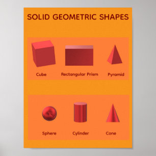 Poster Formes Géométriques Solides Mathématiques STEM