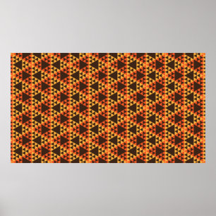 Poster Formes triangulaires dessinées à la main. Tri Vint