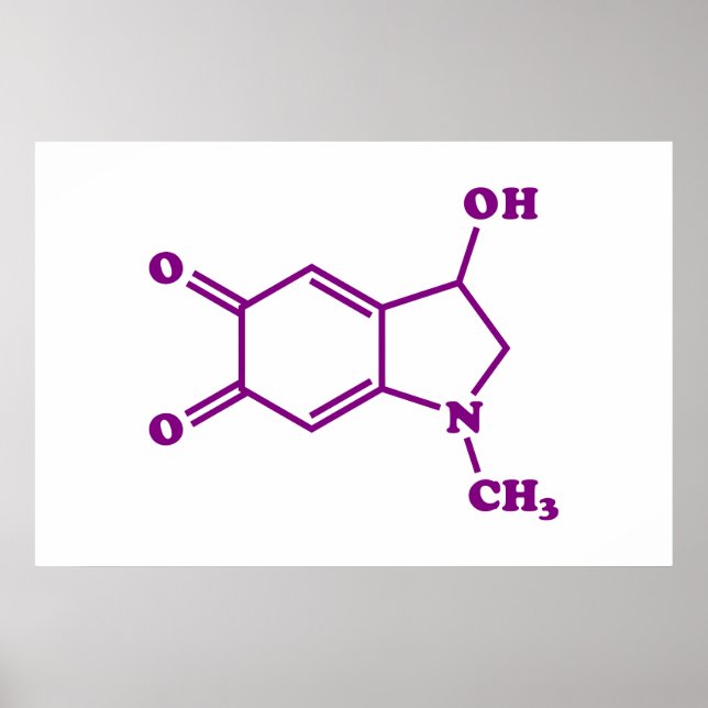 Poster Formule chimique moléculaire adrénochrome (Devant)