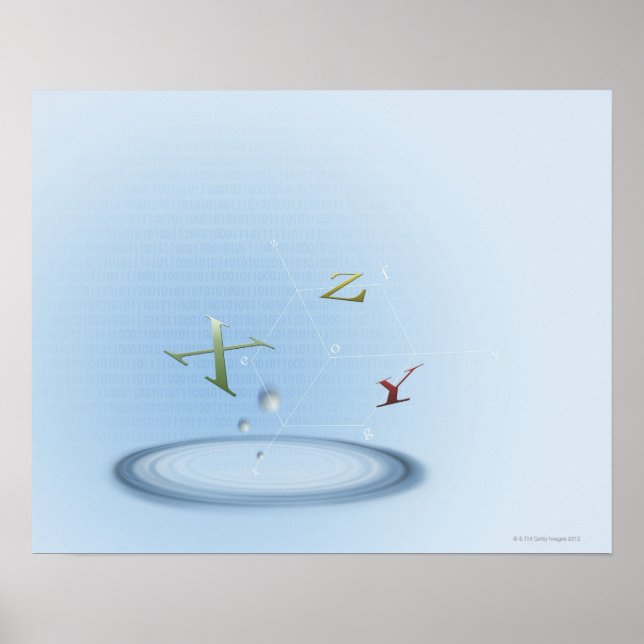 Poster Formule, graphique, symboles mathématiques 9 (Devant)