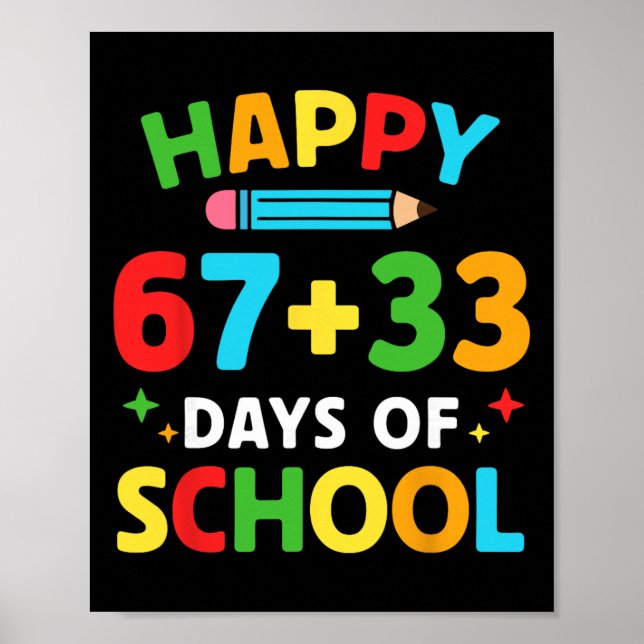 Poster Formule Mathématique 100 Jours D'école Prof De Mat (Devant)