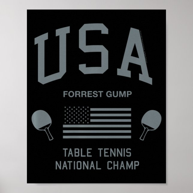 Poster Forrest Gump USA Table Tennis National Champ (Devant)