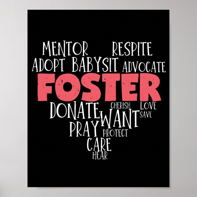 Poster Forster Parents Soins d'accueil Adoption (Devant)