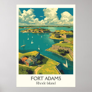 Poster Fort Adams, port de Rhode Island