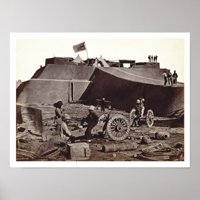 Poster Fort de Pehlang, 1860 (en argent albumen) (Devant)
