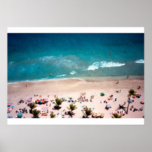 Poster Fort Lauderdale Beach vue aérienne de l'océan