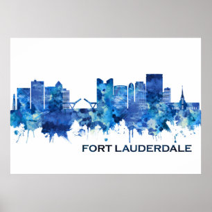 Poster Fort Lauderdale Clover Blue