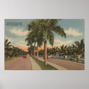 Poster Fort Lauderdale, la Floride - vue des Olas de Las