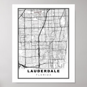 Poster Fort Lauderdale Map