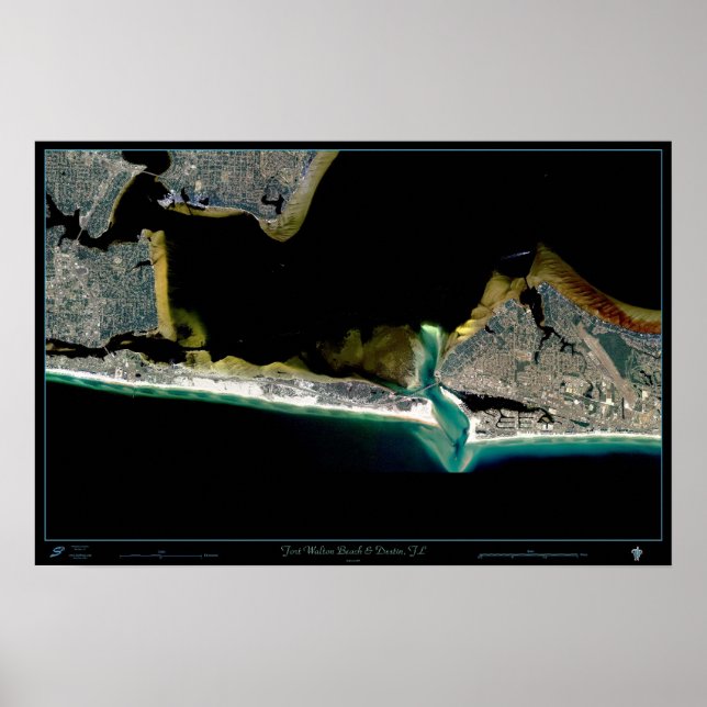Poster Fort Walton Beach & Destin, poste satellite en Flo (Devant)