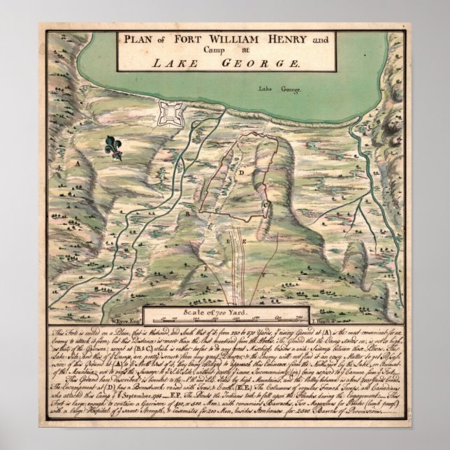 Poster Fort William Henry. (Devant)