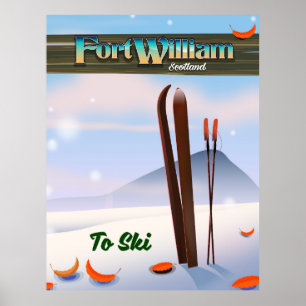 Poster Fort William Scotland ski.