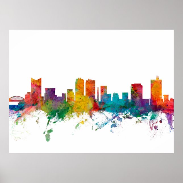 Poster Fort Worth Texas Skyline (Devant)