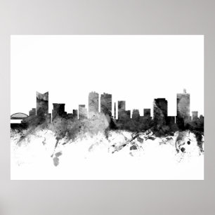 Poster Fort Worth Texas Skyline