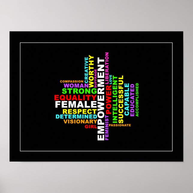Poster Forte femme Word Cloud (Devant)