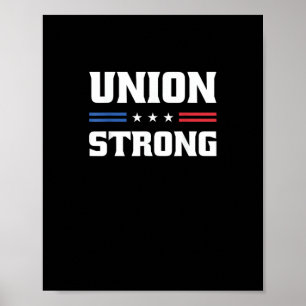 Poster Forte Union Des Travailleurs Syndicaux Pro-Travail